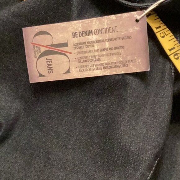 Dc Jeans Curvy Fit High Rise Wide Leg Dark Wash Jeans - Picture 9 of 10